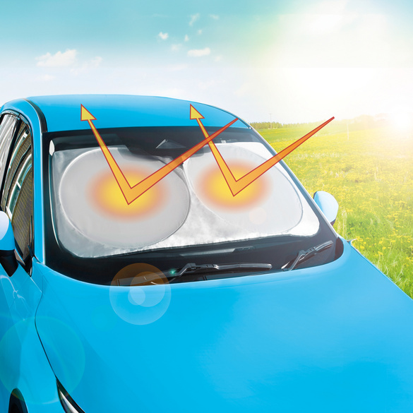 Auto-Sonnenschutz Für Frontscheibe - Lustiger Hund-Motiv, Faltbar & UV-Schutz (76x140cm)