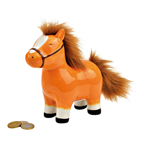 Wurm Spardose "Pferd" aus Keramik