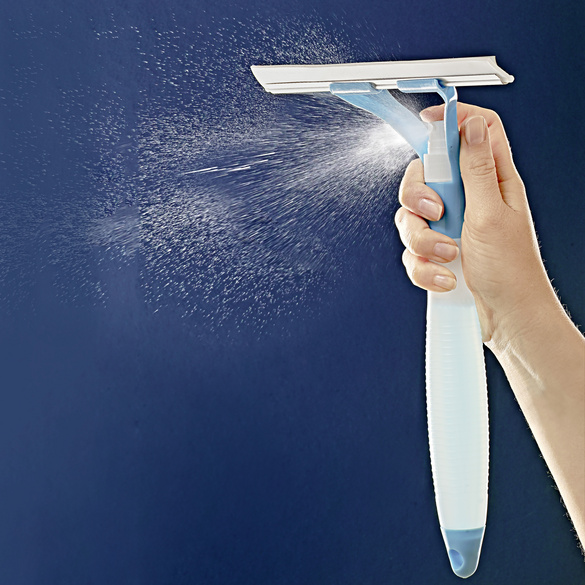 Sprüh-Fensterwischer 2-in-1 blau