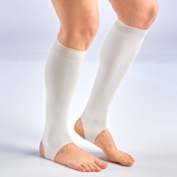 Stützstulpen für Damen creme, 2 Paar