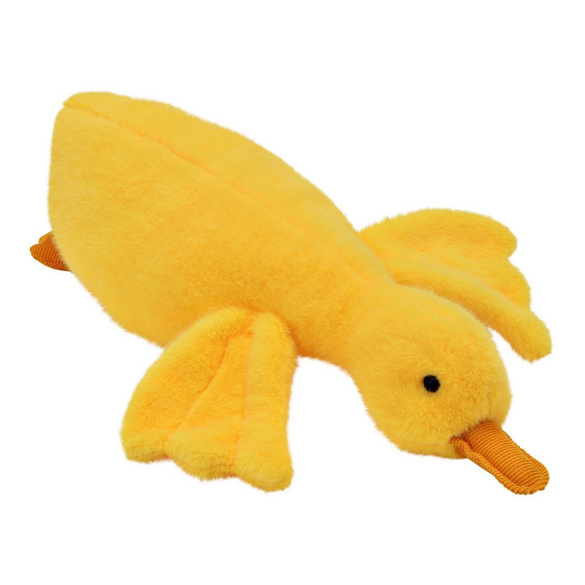 Wurm Stofftier Ente aus Textil Gelb