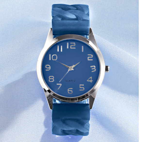 Pagen Stretch-Armbanduhr blau