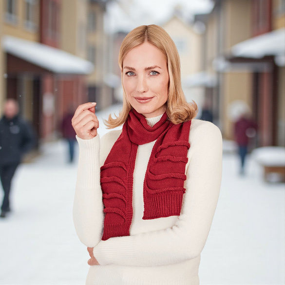 Strickschal “Mariella” bordeaux