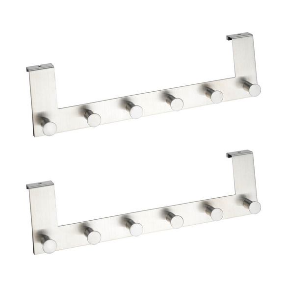 Türgarderobe „Celano“, 2er Set, Edelstahl satiniert