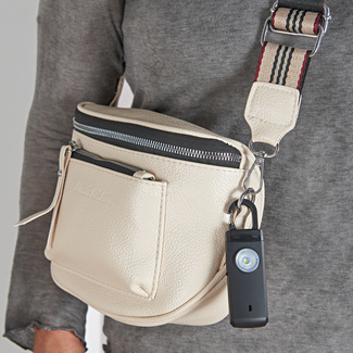 Taschenalarm für den Schlüsselbund mit LED-Blendlicht Taschenalarm für den Schlüsselbund mit LED-Blendlicht