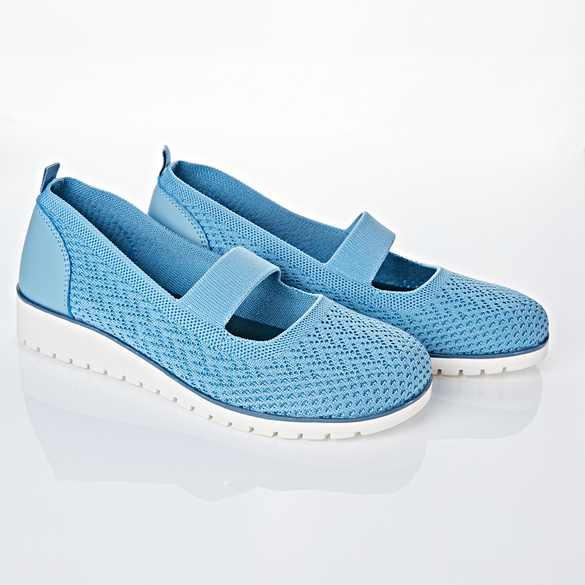 Textil-Slipper "Janine" himmelblau Amélie di Santi
