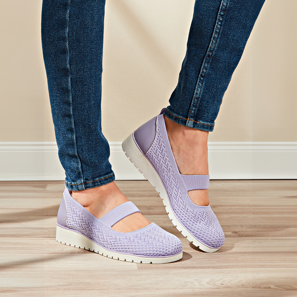 Textil-Slipper "Janine" lila Amélie di Santi