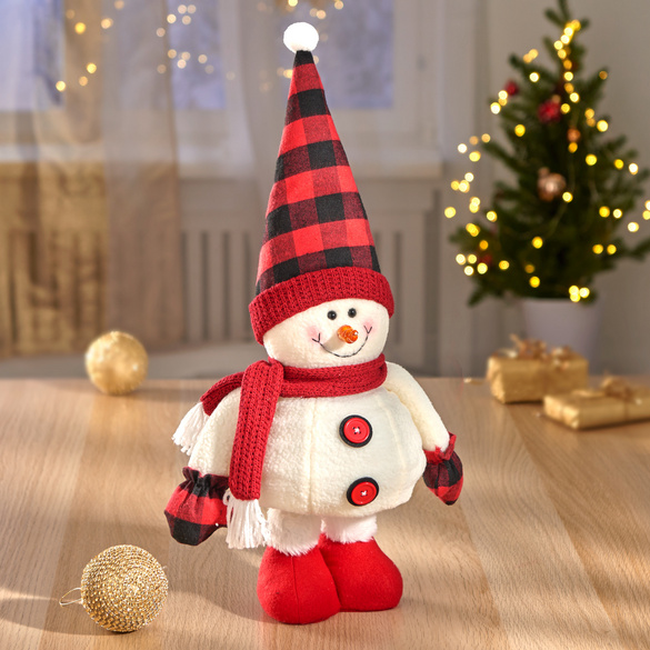 Textilfigur Schneemann höhenverstellbar