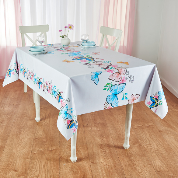 Tischdecke "Bunte Schmetterlinge" abwaschbar 140 x 180 cm