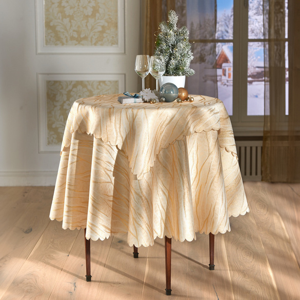 Tischdecke "Goldtraum" rund, Ø 160 cm