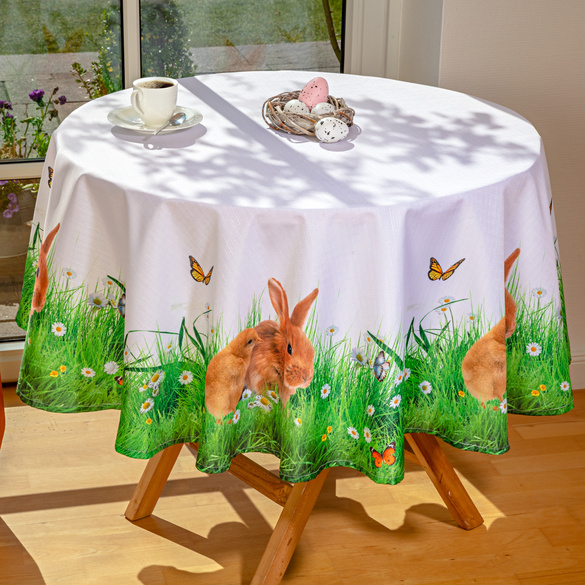 Tischdecke "Hasen", Ø 160 cm