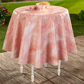 Tischdecke "Marmor" rosa, Ø 140 cm Tischdecke "Marmor" rosa, Ø 140 cm