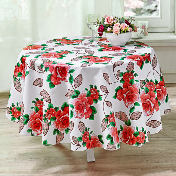 Tischdecke "Rosen", Ø 140 cm