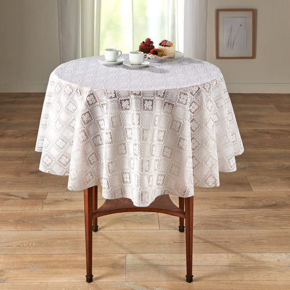 Tischdecke "Spitze" abwaschbar Ø 138 cm