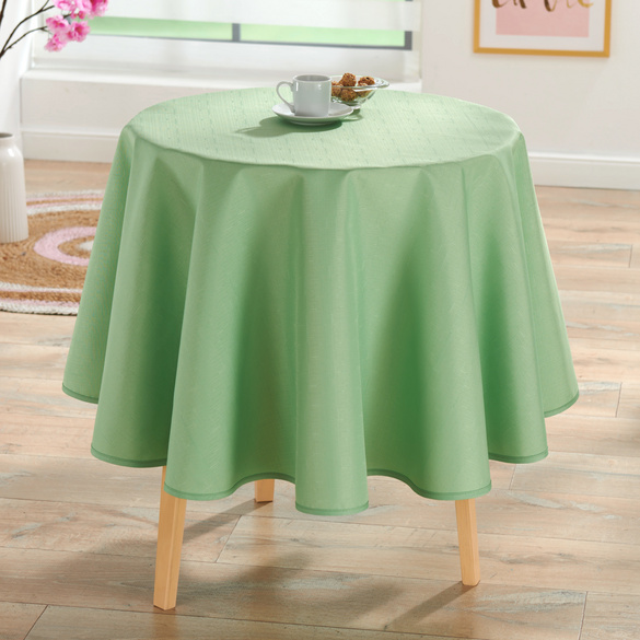 Tischdecke mit Fleckschutz grün Ø140cm
