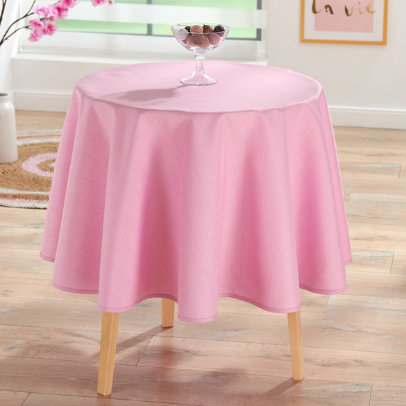 Tischdecke mit Fleckschutz pink Ø140cm