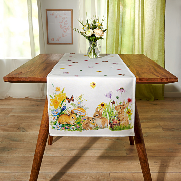Tischläufer Osterhasen, 40x140cm