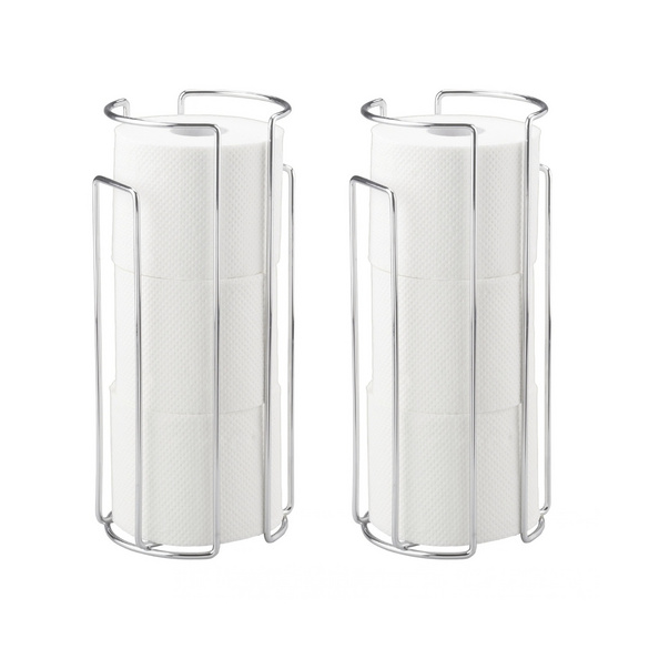 Toilettenpapier-Ersatzrollenhalter Chrom 2er Set