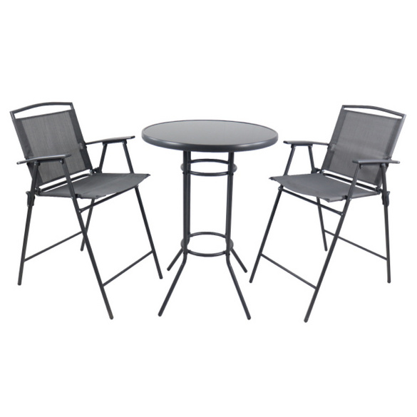 Bartischset "Garlos" 3tlg. Schwarz