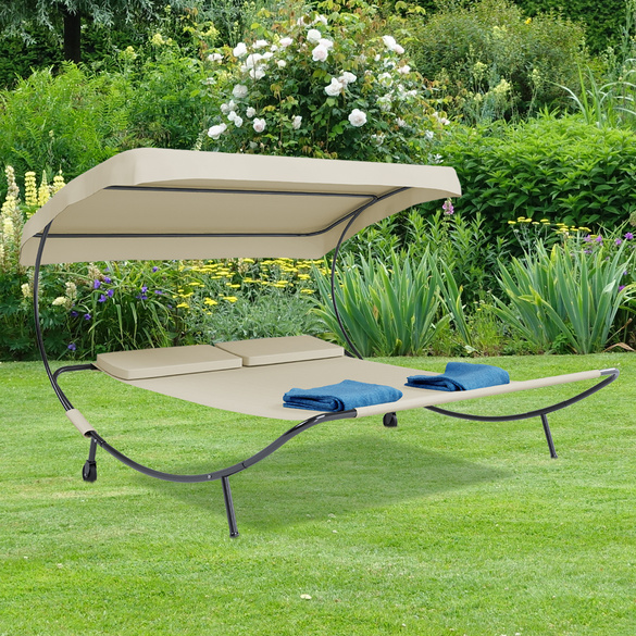 Doppelliege Gartenliege "Bindox" Creme