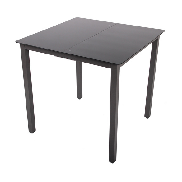 Gartentisch aus Alu 80x80 Schwarz