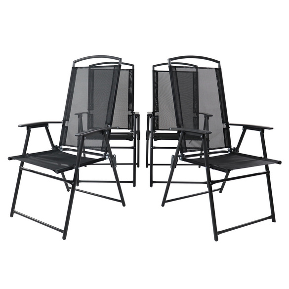 Metallgartenstuhl 4er Set Anthrazit