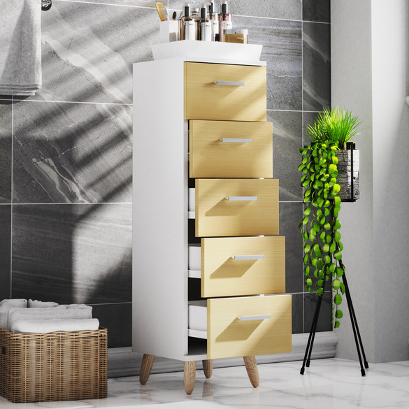 Schubladenschrank "Landos M" Honig-Eiche