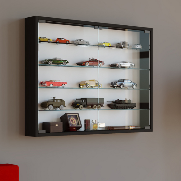 VCM Wandvitrine "Mandosa L" Schwarz