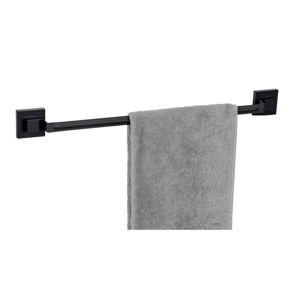 Vacuum-Loc® Badetuchstange „Quadro“, schwarz, Edelstahl