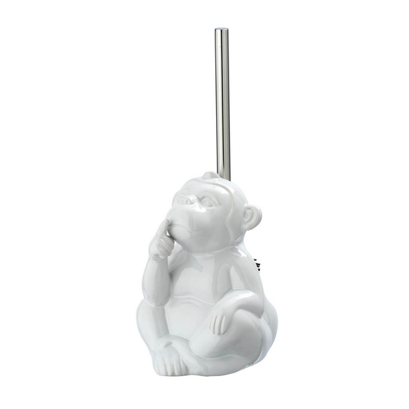 WC-Garnitur „Monkey Quiet“ Weiß Keramik