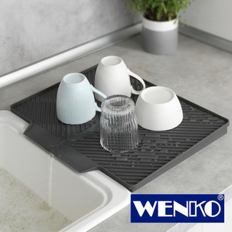 | WENKO Gold, Keramik 3PAGEN WC-Bürstenhalter, handbemalt WC-Garnitur Rivara