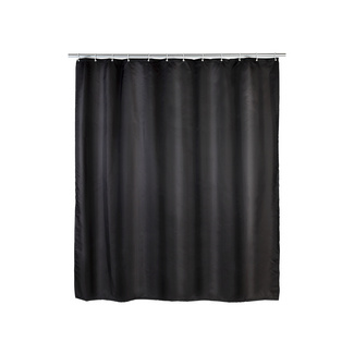 WENKO Anti-Schimmel Duschvorhang Uni Black, Textil (Polyester), 180 x 200 cm, waschbar WENKO Anti-Schimmel Duschvorhang Uni Black, Textil (Polyester), 180 x 200 cm, waschbar