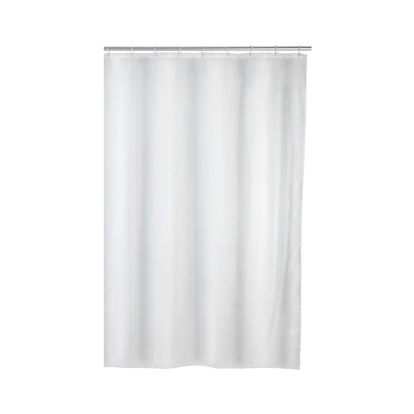 Anti-Schimmel Duschvorhang Uni White, Textil (Polyester), 120 x 200 cm, waschbar