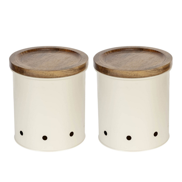 Aufbewahrungsdosen Mod. Aria, 1,6 L, 2er Set, aus pulverbeschichtetem Metall