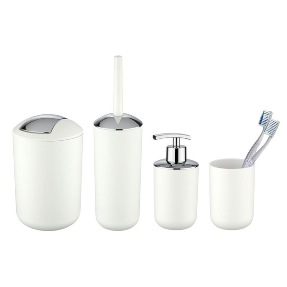 Bad-Accessoire-Set "Brasil" Weiß 4-tlg