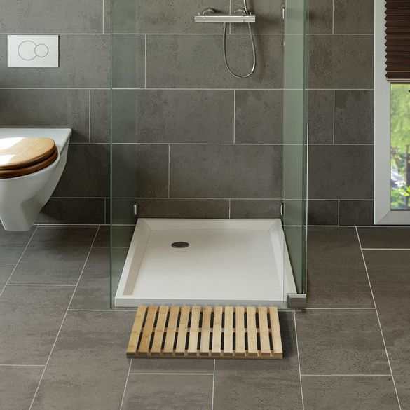 Baderost Mod. Indoor & Outdoor Bambus, 40 x 60 cm, mit rutschhemmender Unterseite