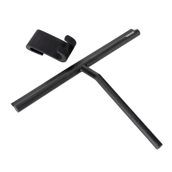 Badezimmerwischer Mod. Mola Silikon XXL Schwarz, extra breite Wischfläche
