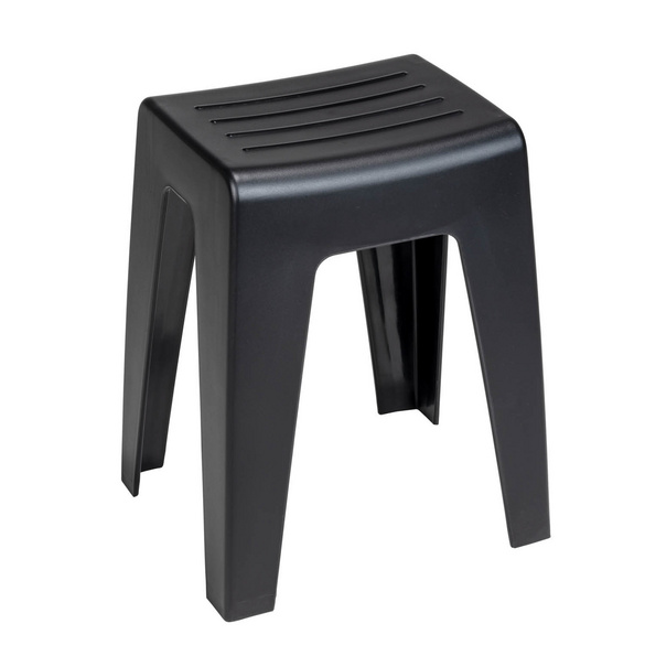 Badhocker Mod. Kumba Schwarz, stabile Qualität aus Kunststoff