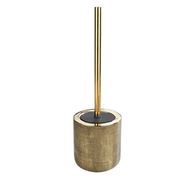Keramik WC-Garnitur Rivara Gold, WC-Bürstenhalter, handbemalt
