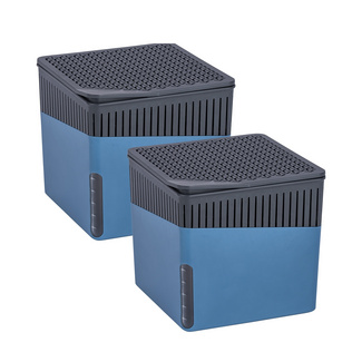 WENKO Raumentfeuchter Cube, Blau, 1000 g, 2er Set, Luftentfeuchter WENKO Raumentfeuchter Cube, Blau, 1000 g, 2er Set, Luftentfeuchter