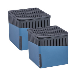 WENKO Raumentfeuchter Cube, Blau, 500 g, 2er Set, Luftentfeuchter WENKO Raumentfeuchter Cube, Blau, 500 g, 2er Set, Luftentfeuchter