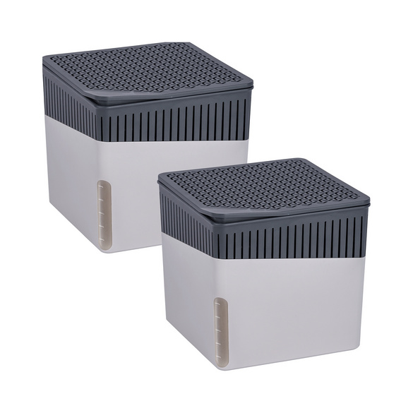 Raumentfeuchter Cube, Grau, 1000 g, 2er Set, Luftentfeuchter