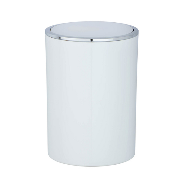 Schwingdeckeleimer Mod. Inca White, hochwertiger Kunststoff, 5 Liter