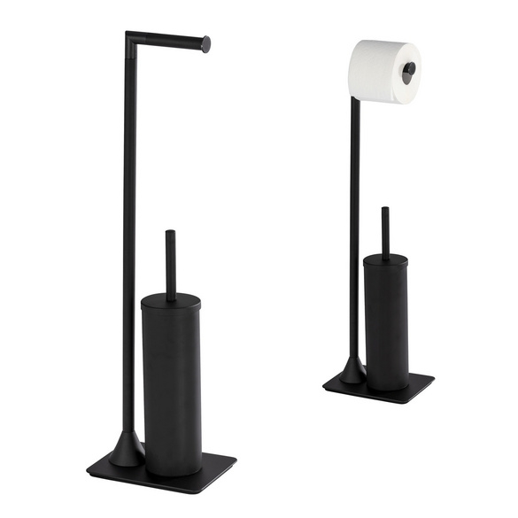 Stand WC-Garnitur Hella, Schwarz matt lackiert