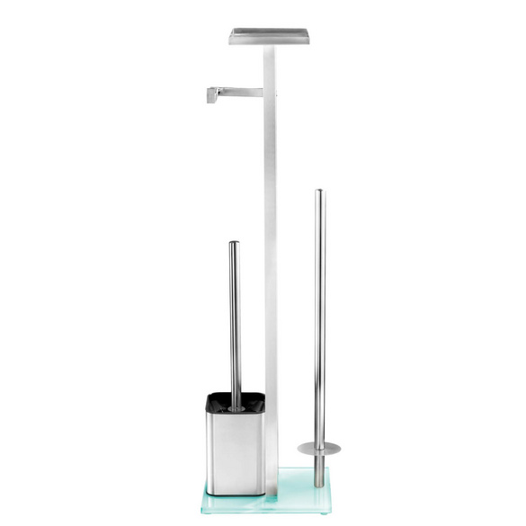 Stand WC-Garnitur Mod. Debar mit Ablage Edelstahl, rostfrei