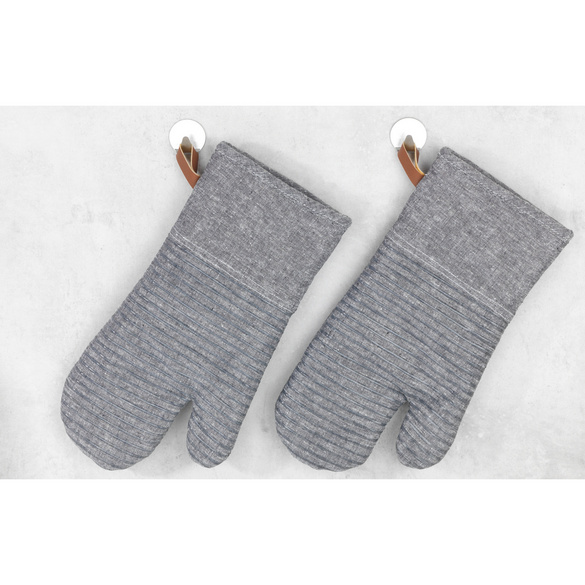 Topfhandschuhe "Ada Stripes" Grau