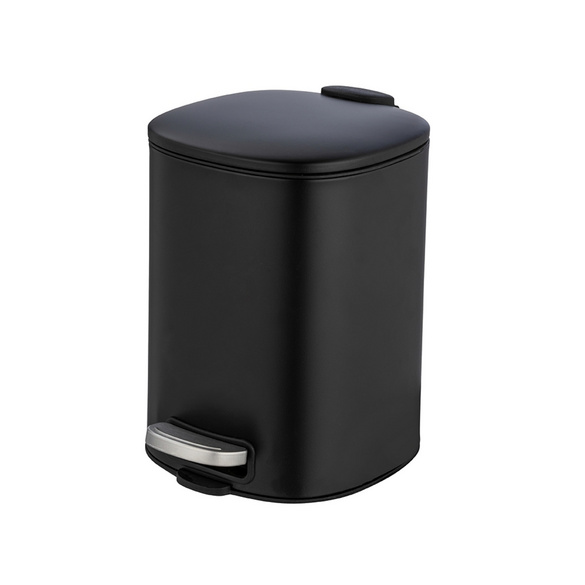 Treteimer Alassio, Schwarz 5 L, Easy-Close Absenkautomtik