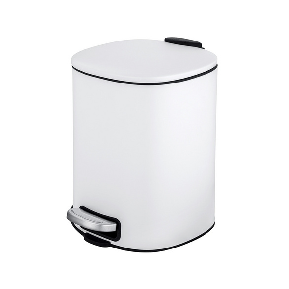 Treteimer Alassio, Weiß 5 L, Easy-Close Absenkautomtik