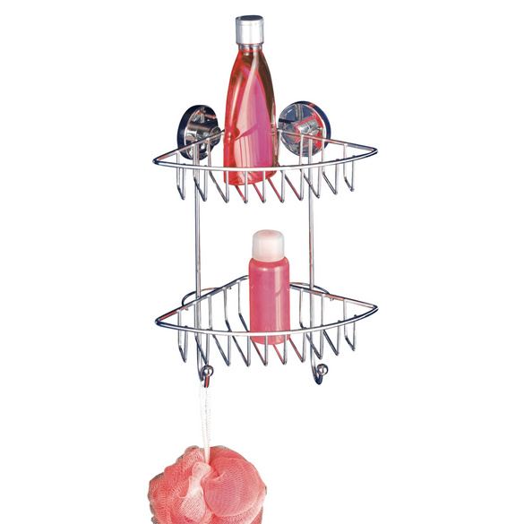 Vacuum-Loc® Eckregal Bari 2 Etagen, Befestigen ohne bohren