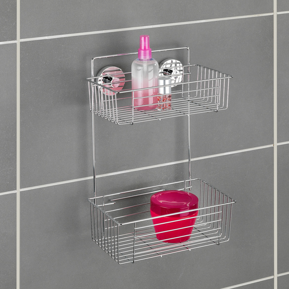 Vacuum-Loc® Wandregal 2 Etagen Bari, Befestigen ohne bohren